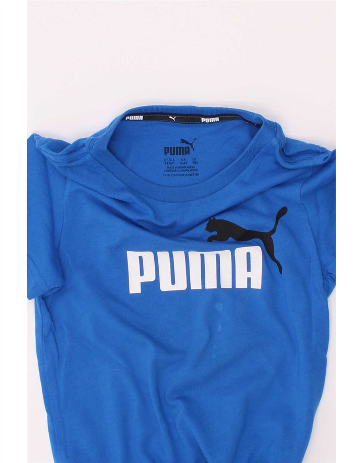 Maglietta grafica da ragazzo Puma 3-4 anni Blu