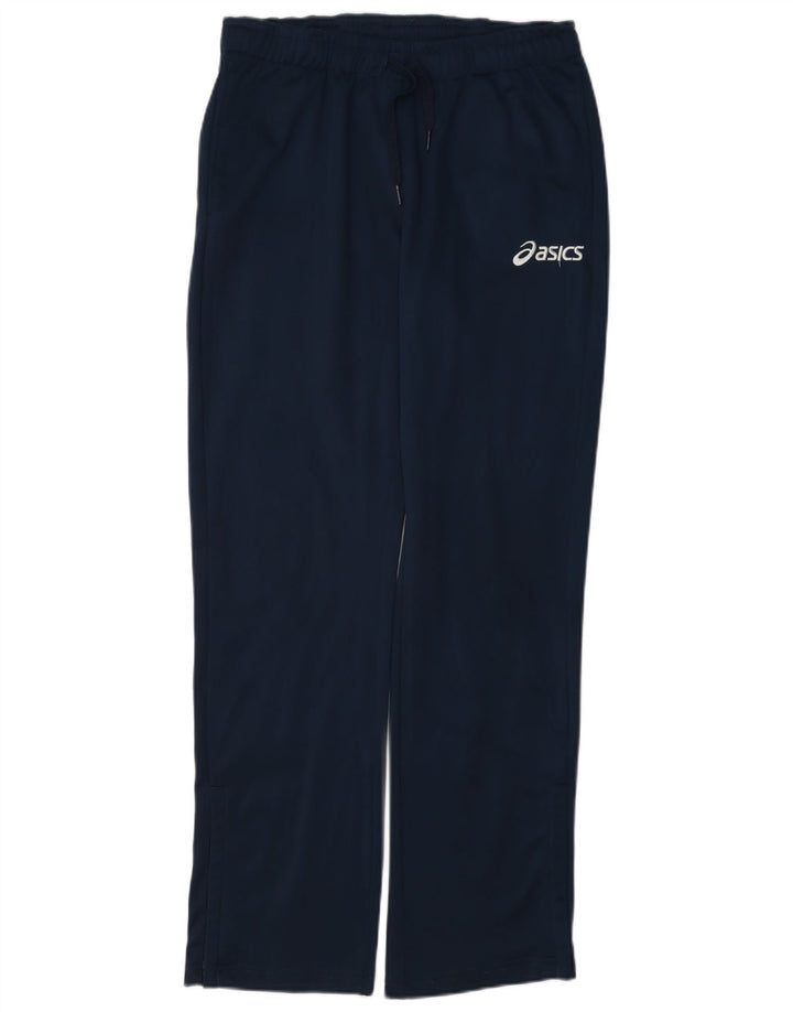 Pantaloni da tuta da uomo Asics medi in poliestere blu navy