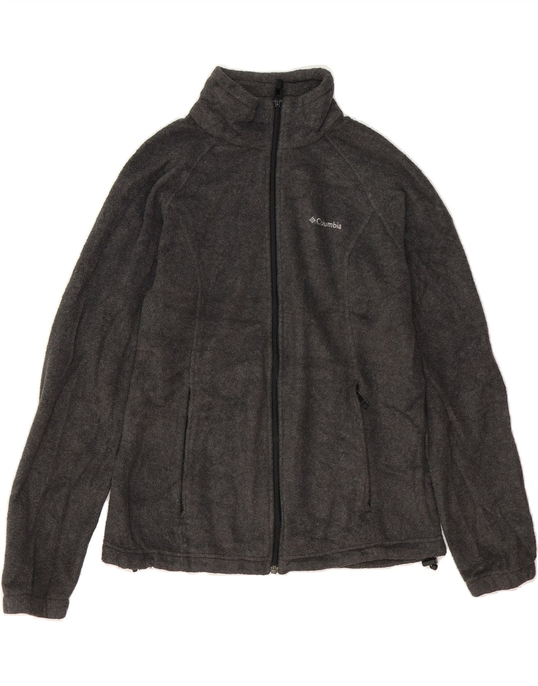 COLUMBIA Womens Fleece Jacket UK 14 Medium Grey Polyester Vintage Columbia and Second-Hand Columbia from Messina Hembry 