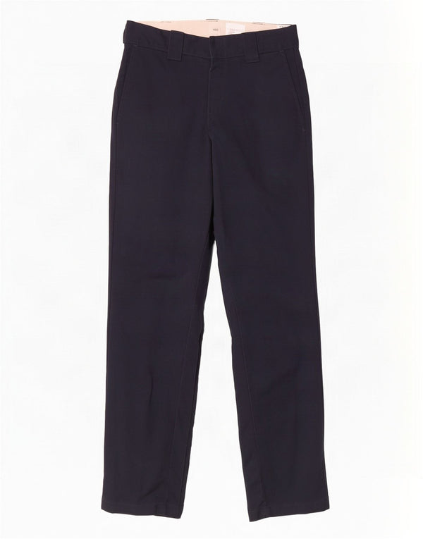 Calças Chino masculinas Dickies Slim Tapered W28 L32 poliéster azul marinho