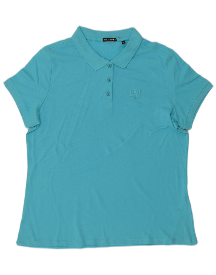 Chiemsee Womens Polo Shirt UK 16 Large Blue Cotton