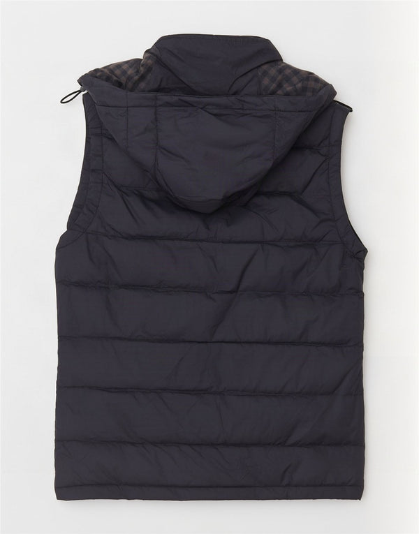 Jack Wills Chaleco acolchado con capucha para hombre UK 38 Medium Azul marino Nylon