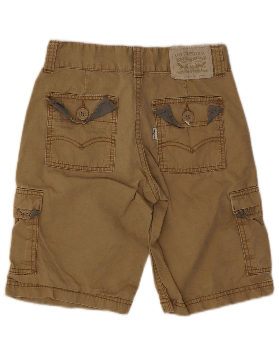 Levi's Boys Cargo Shorts 7-8 Years W24 Beige Cotton