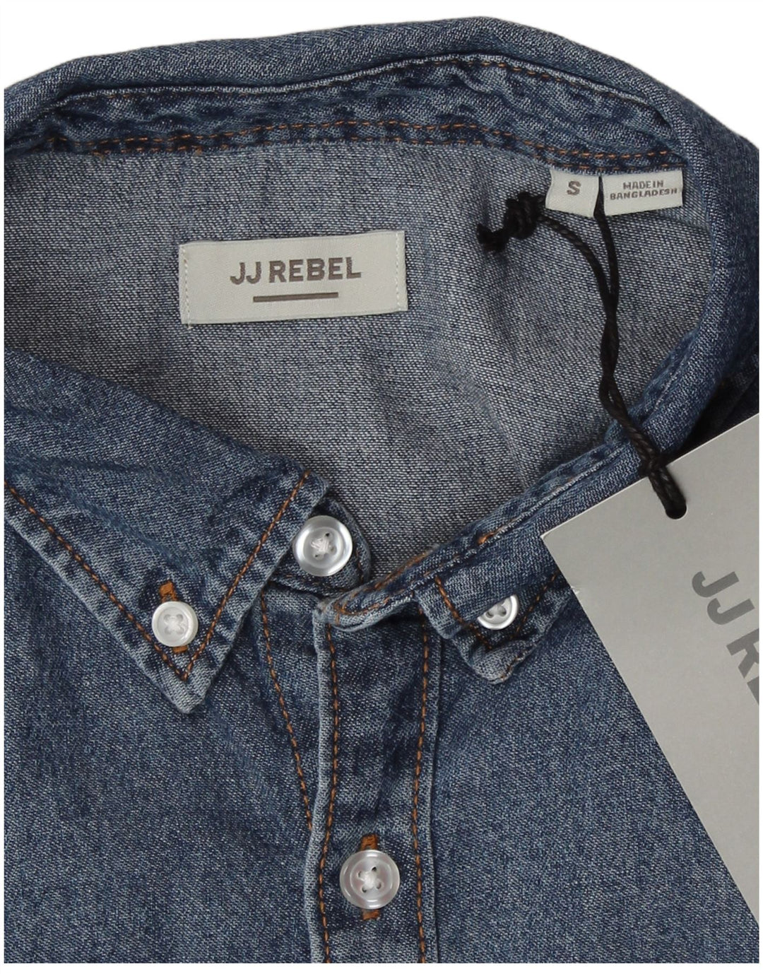 JJ Rebel Mens Shirt Small Blue Cotton