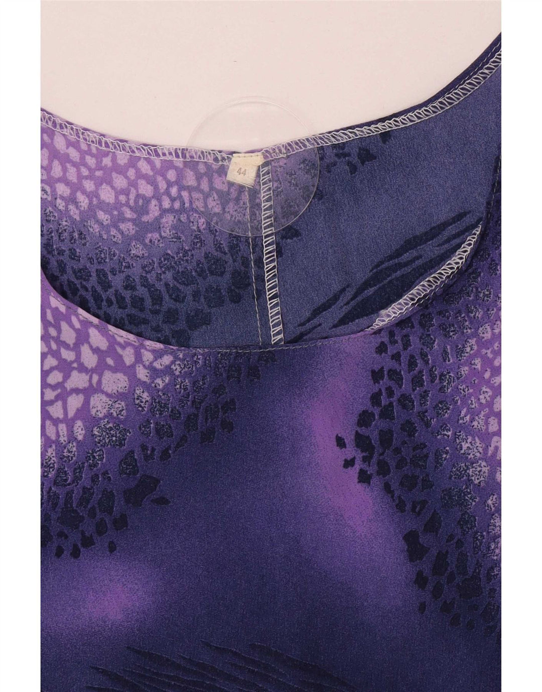 Vintage Womens Sleeveless Blouse Top IT 44 Medium Purple Spotted