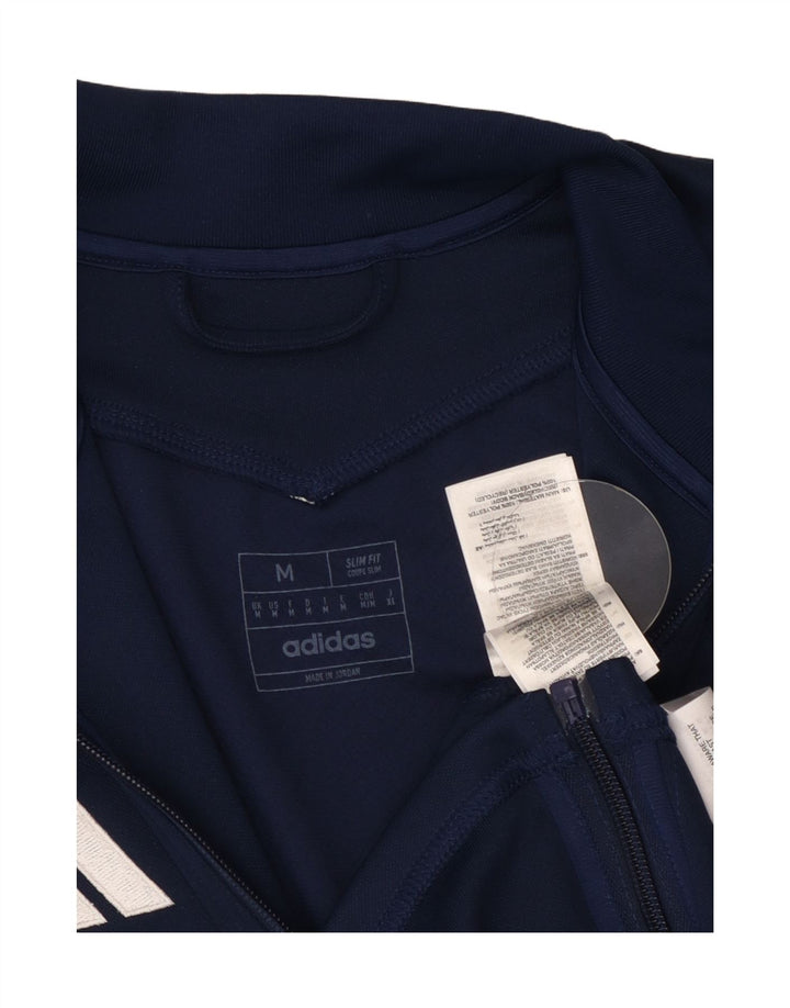 Adidas Mens Aeroready Slim Fit Tracksuit Top Jacket Medium Navy Blue