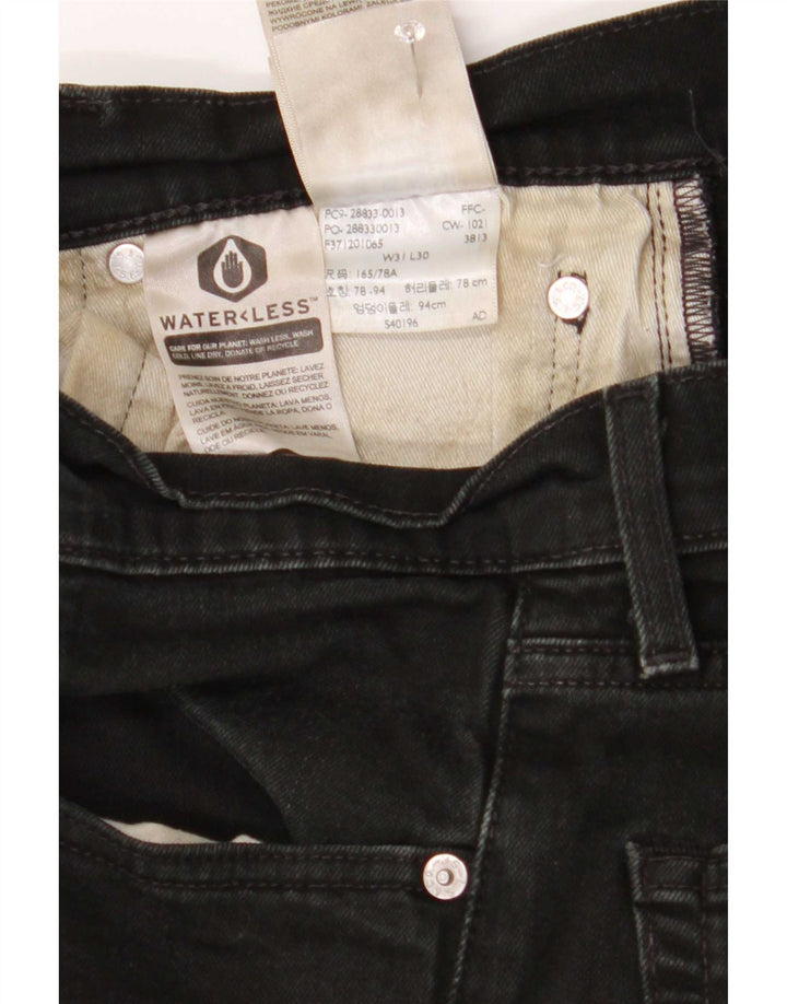 Levi's Mens Slim Jeans W31 L30 Black Cotton