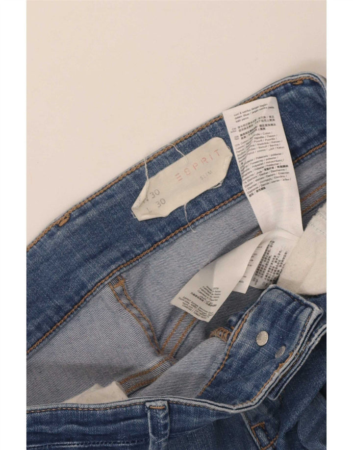 Esprit Damen Slim Jeans W30 L30 Blaue Baumwolle