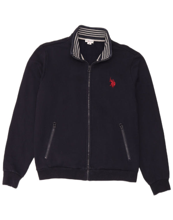 U.S. Polo Assn. Mens Graphic Tracksuit Top Jacket Medium Navy Blue