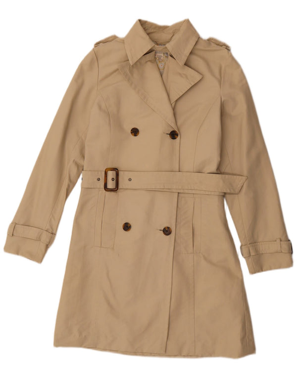 Trench da donna Zara UK 14 Cotone beige medio