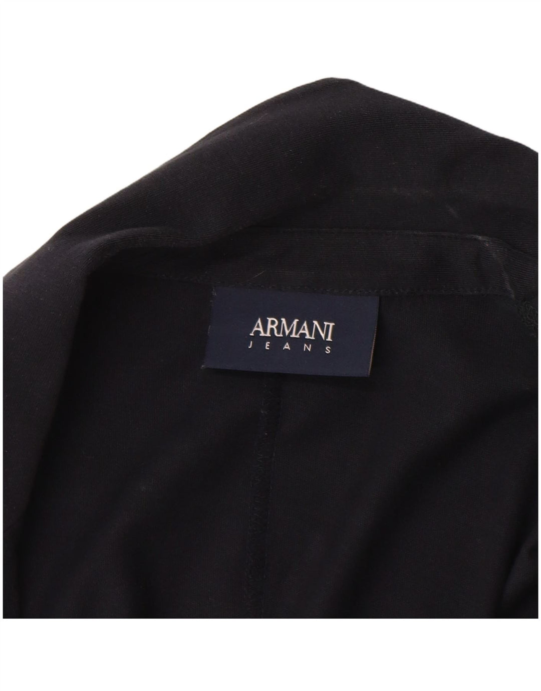 Armani Jeans Womens 2 Button Blazer Jacket UK 18 XL Navy Blue Cotton