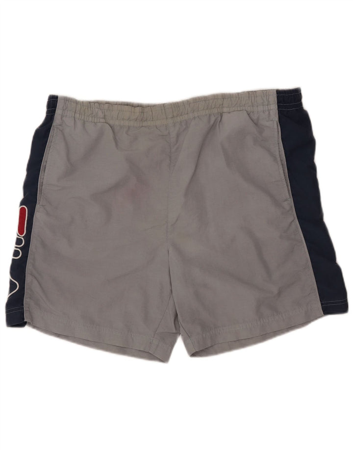 Fila Mens Graphic Sport Shorts Large  Grey Colourblock
