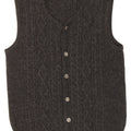 Vintage herre ærmeløs cardigan sweater lille grå akryl