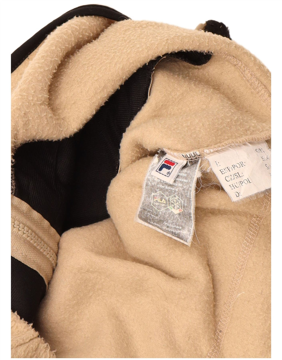 Fila Herre Italia Fleecejakke UK 36 Small Beige Colourblock Polyester