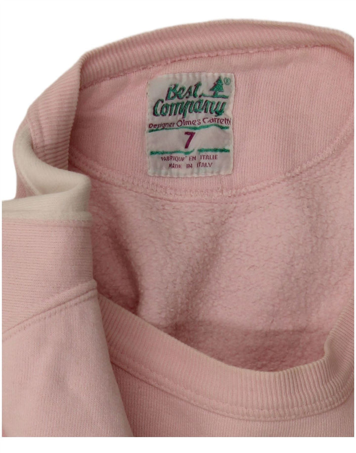 Best Company Womens Crop Sweatshirt Jumper UK 14 Medium Pink