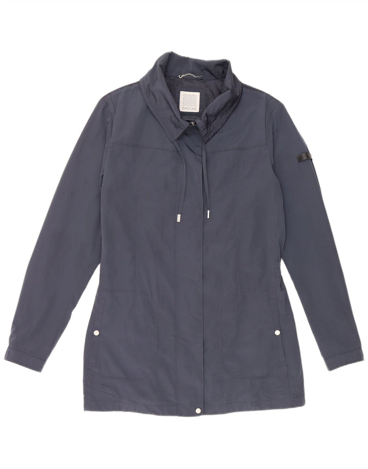 Geox Womens Windbreaker Jacket UK 16 Large  Navy Blue Polyester