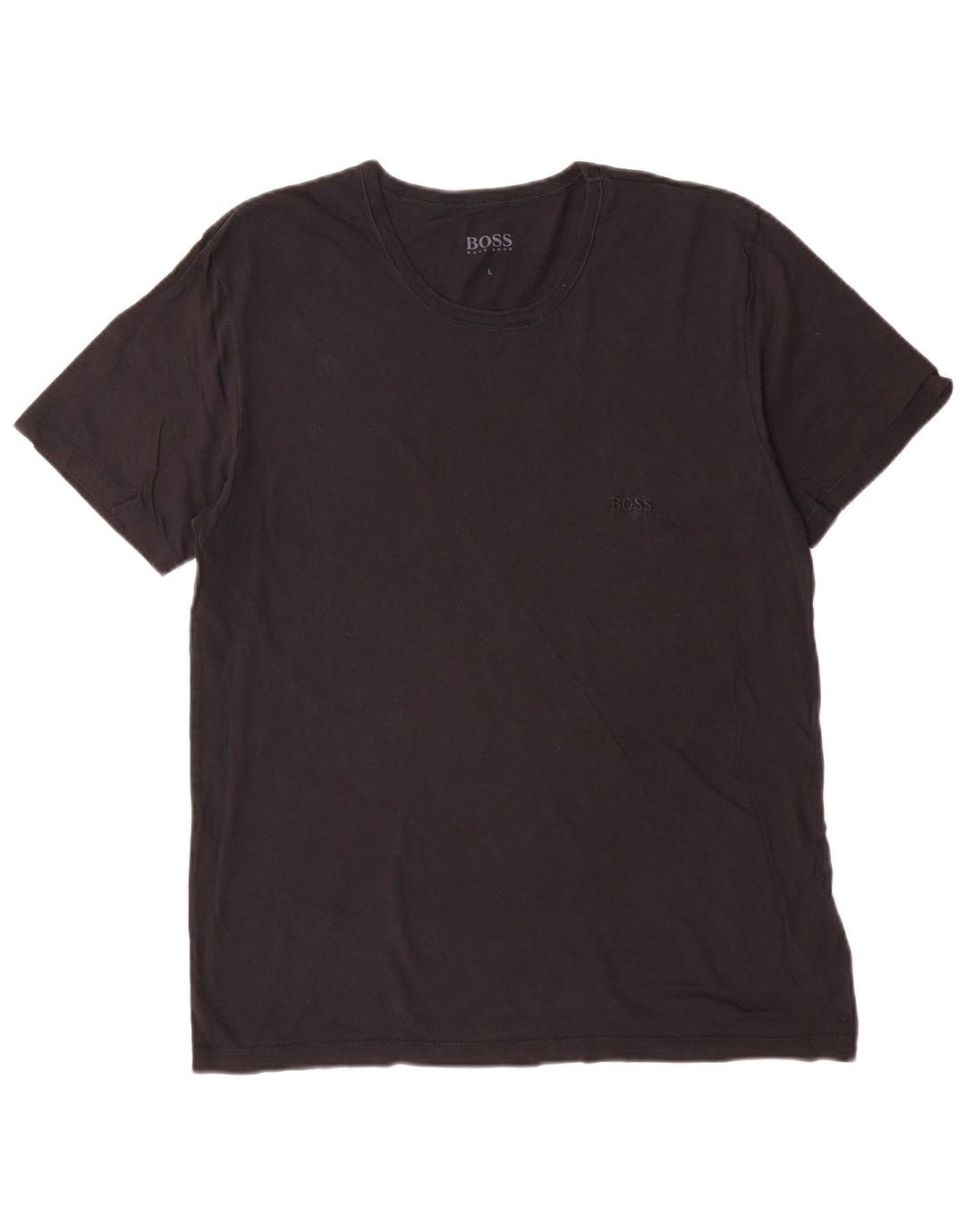 Hugo Boss Mens T-Shirt Top Large Black Cotton