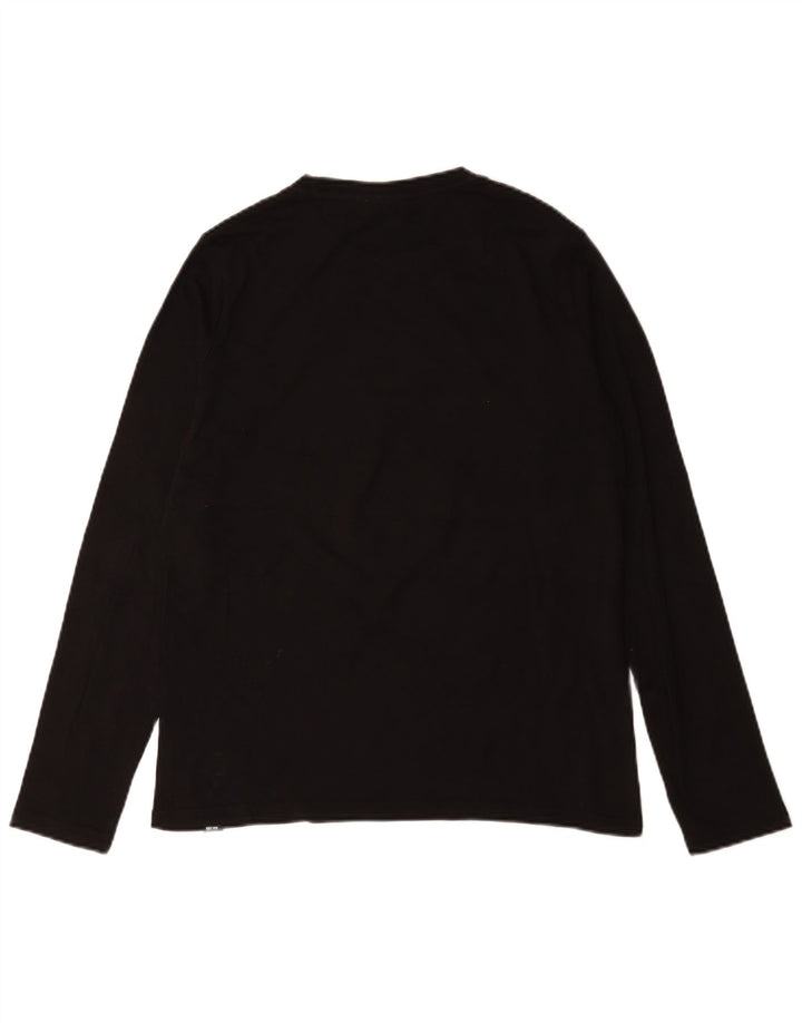 Ellesse Boys Graphic Top Long Sleeve 15-16 Years Black Cotton