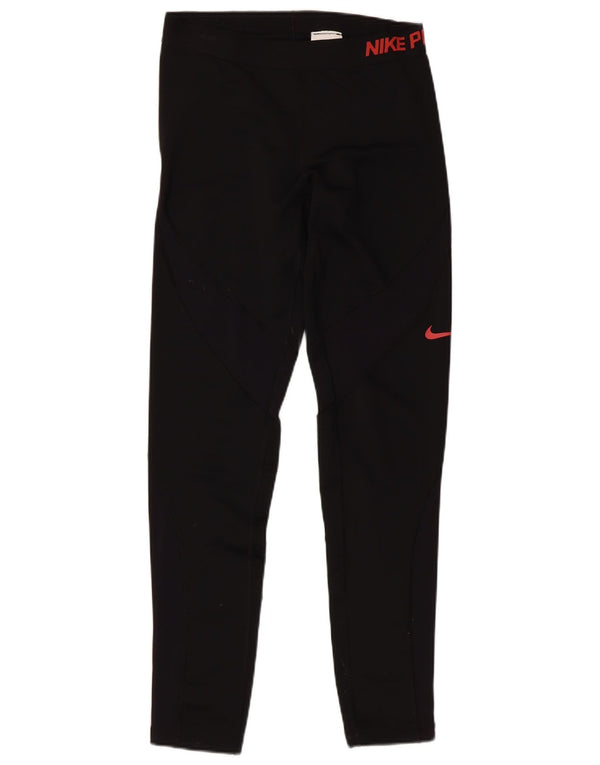 Leggings grafici da donna Nike UK 14 grande poliestere nero