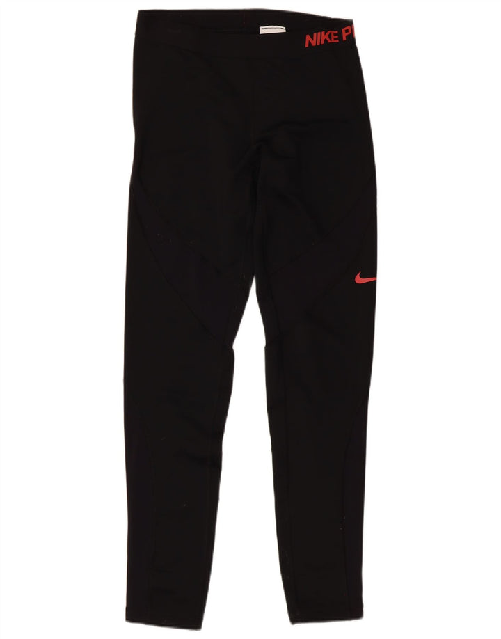 Leggings grafici da donna Nike UK 14 grande poliestere nero