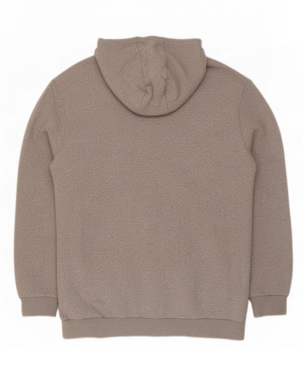 Adidas Mens Graphic Hoodie Jumper 2XL Grey Flecked Cotton