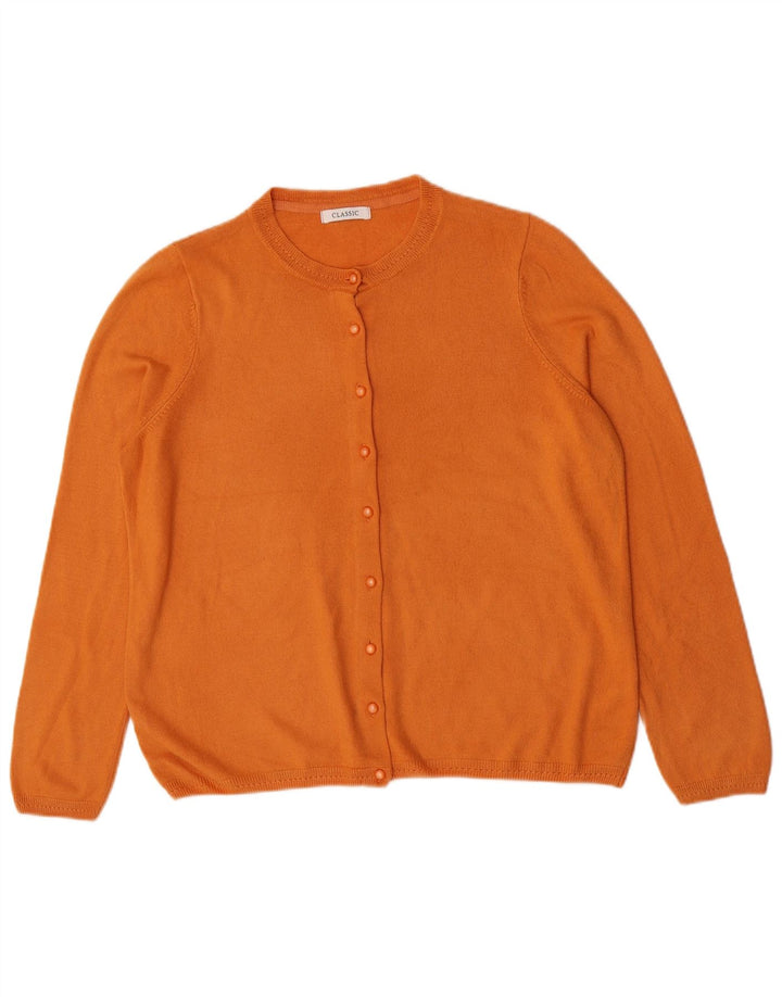 Marks & Spencer Womens Oversized Cardigan Sweater UK 16 Large Orange
