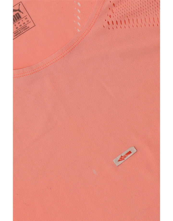 Puma Womens T-Shirt Top UK 10 Small Orange