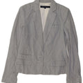 Jaqueta blazer feminina FRENCH CONNECTION Reino Unido 10 listras azuis pequenas