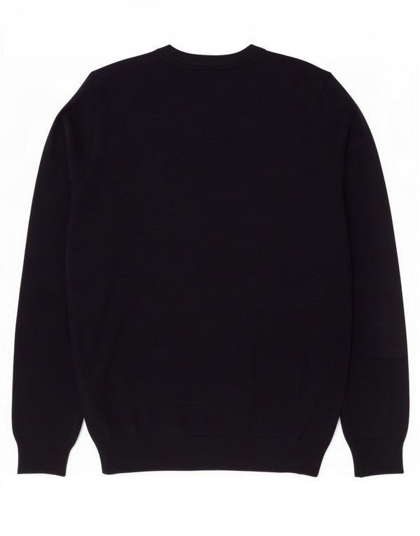 Maglione maglione girocollo da uomo Marks & Spencer cotone medio blu navy