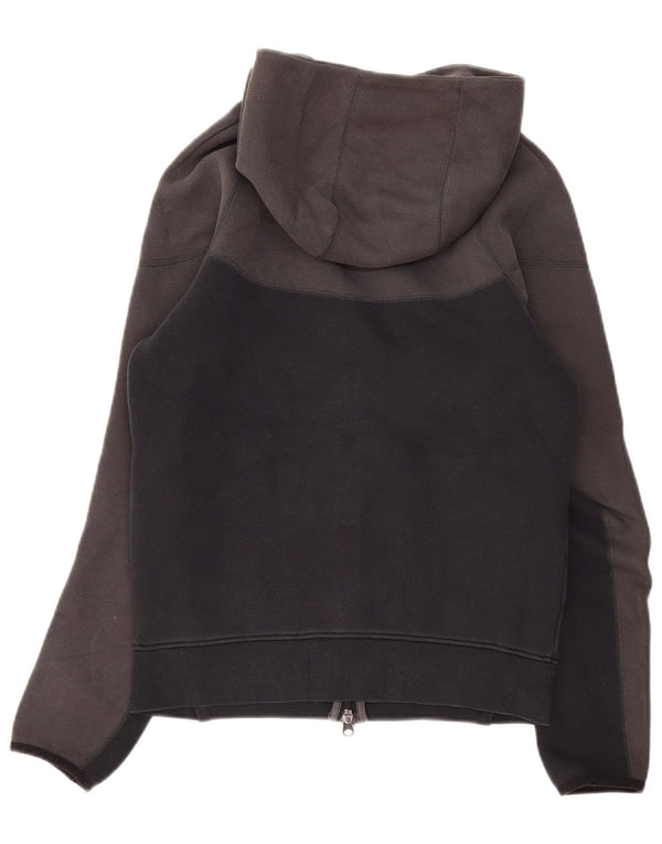 Nike Mens Zip Hoodie Sweater Small Grey Colourblock Cotton