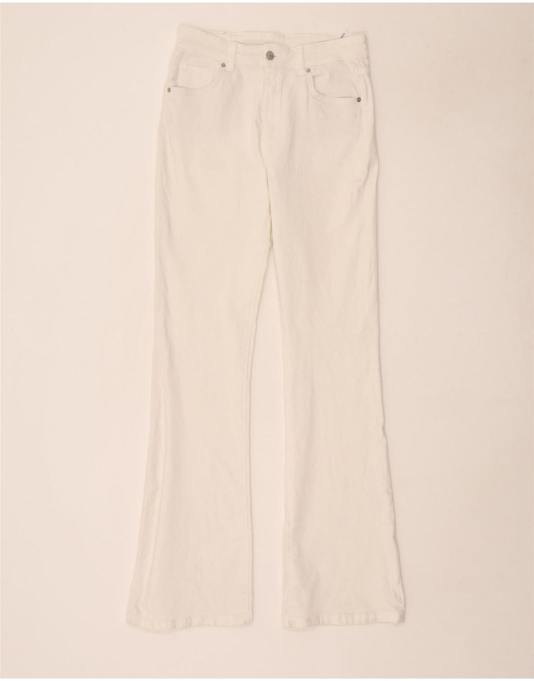 Massimo Dutti Vaqueros Bootcut Mujer EU 40 Medium W30 L34 Blanco Algodón
