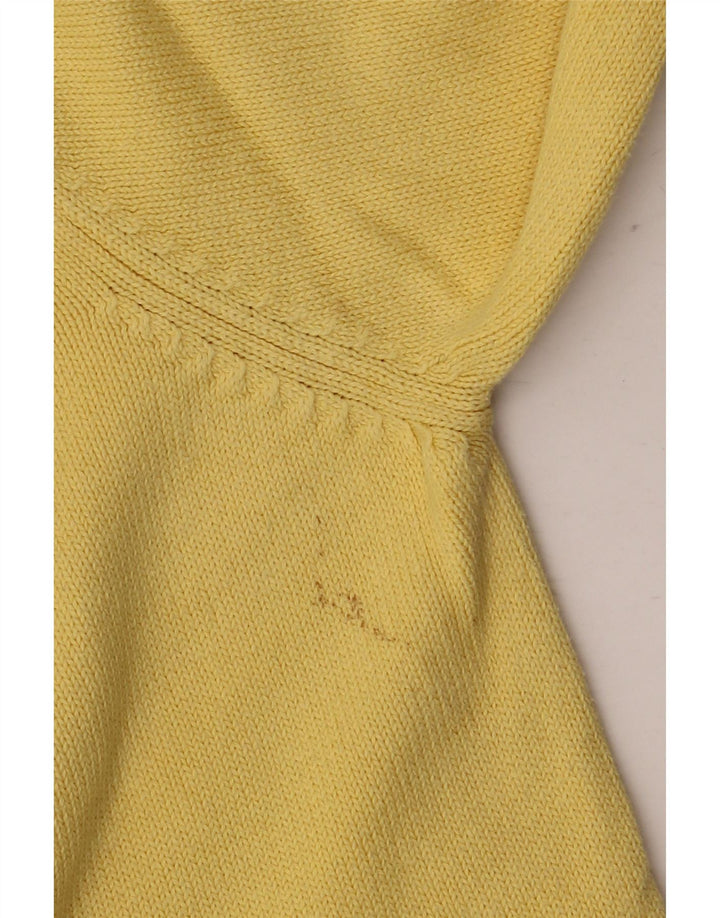 Marks & Spencer Mens Blue Harbour Crew Neck Jumper Sweater Medium Yellow