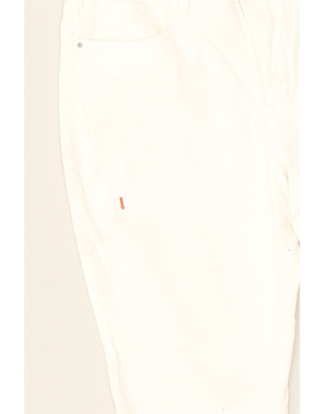 LEE Womens Easy Fit Crop Casual Trousers W30 L28  White Cotton | Vintage Lee | Thrift | Second-Hand Lee | Used Clothing | Messina Hembry 