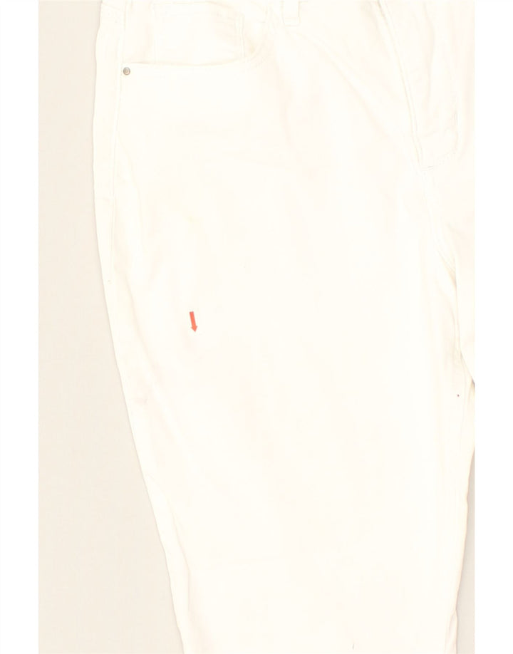 LEE Womens Easy Fit Crop Casual Trousers W30 L28  White Cotton | Vintage Lee | Thrift | Second-Hand Lee | Used Clothing | Messina Hembry 
