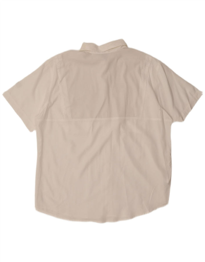 Cămașă cu mânecă scurtă pentru bărbați EDDIE BAUER, poliester alb XL