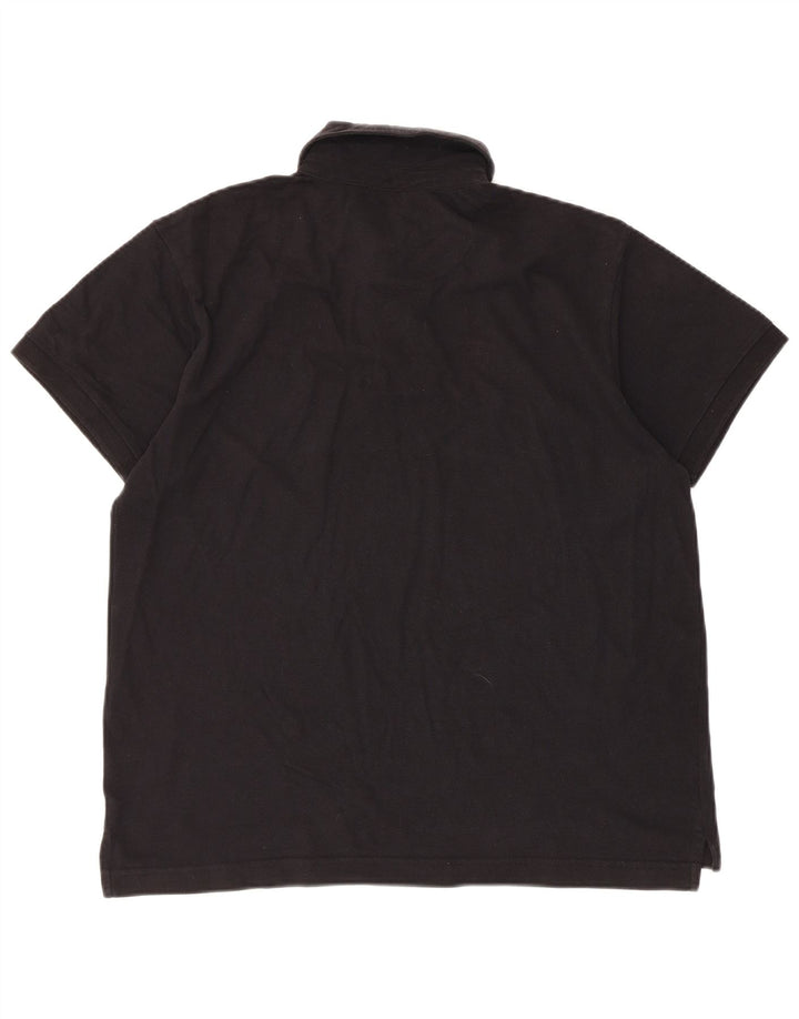 Fiorucci Mens Polo Shirt Large Black Cotton