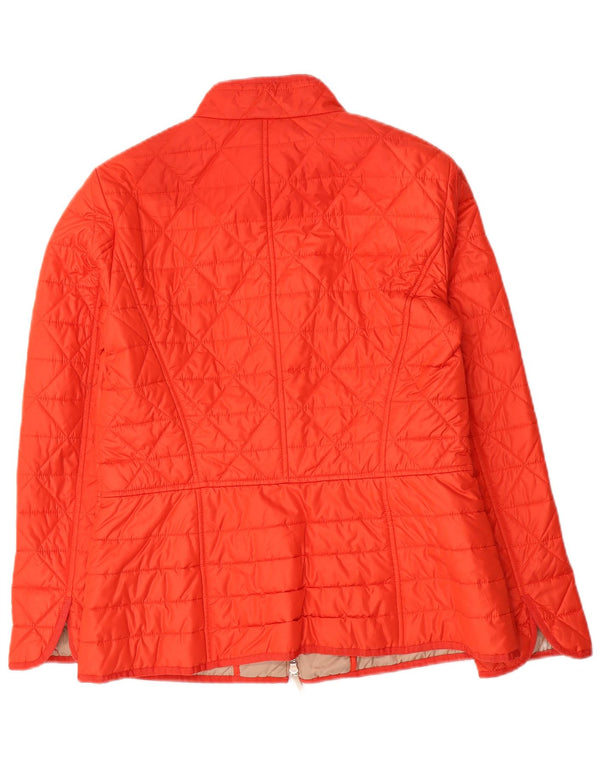 Luisa Spagnoli Dame Polstret Jakke UK 14 Medium Rød Polyester