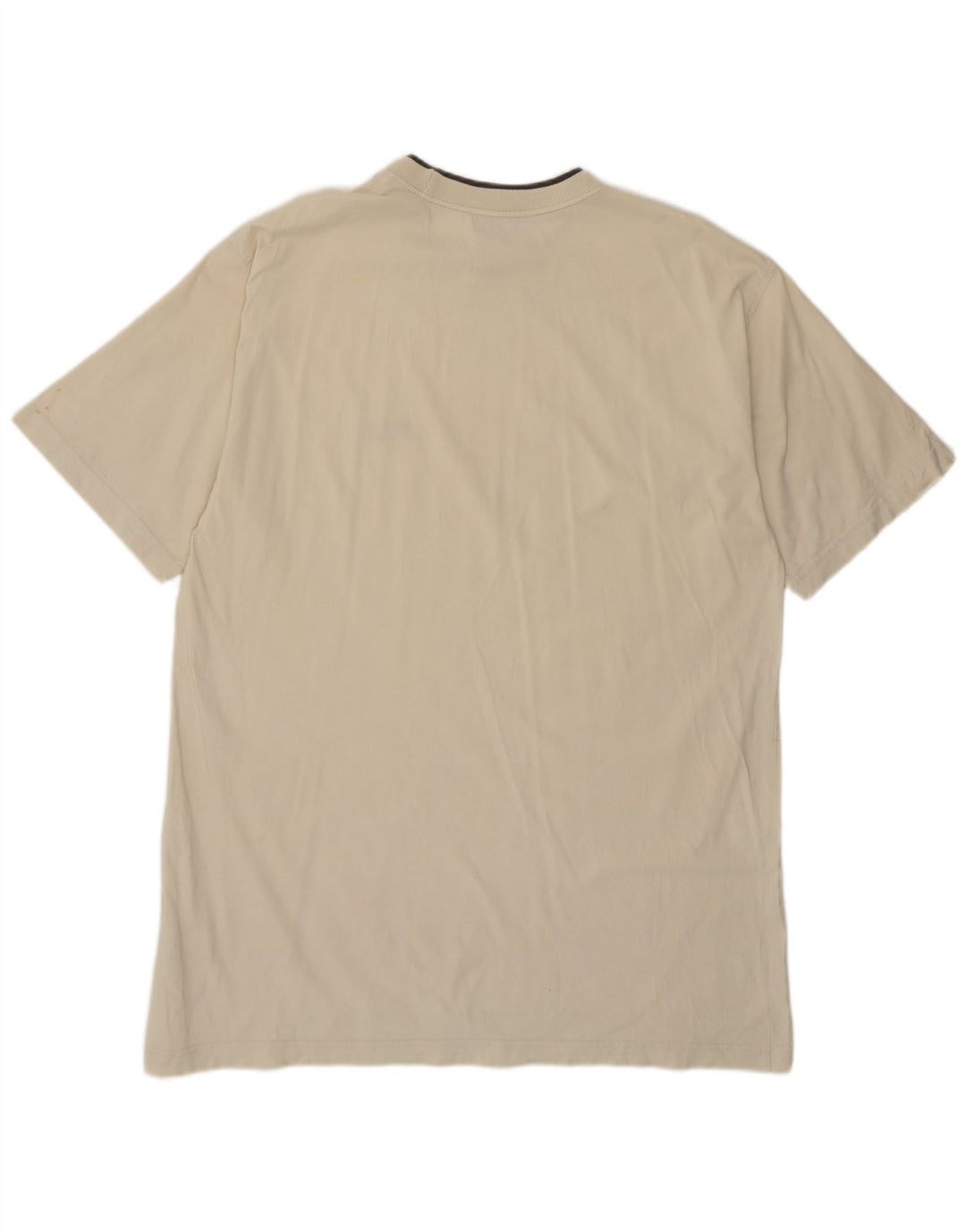 Fila Mens T-Shirt Top XL Beige Cotton