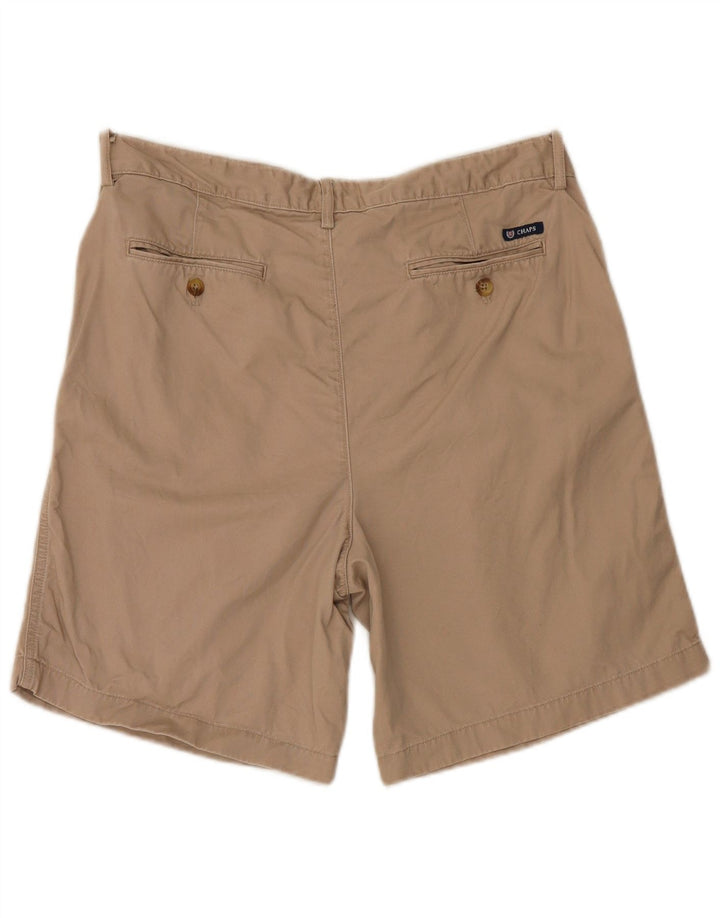 Chaps Mens Pegged Chino Shorts W34 Large Beige Cotton