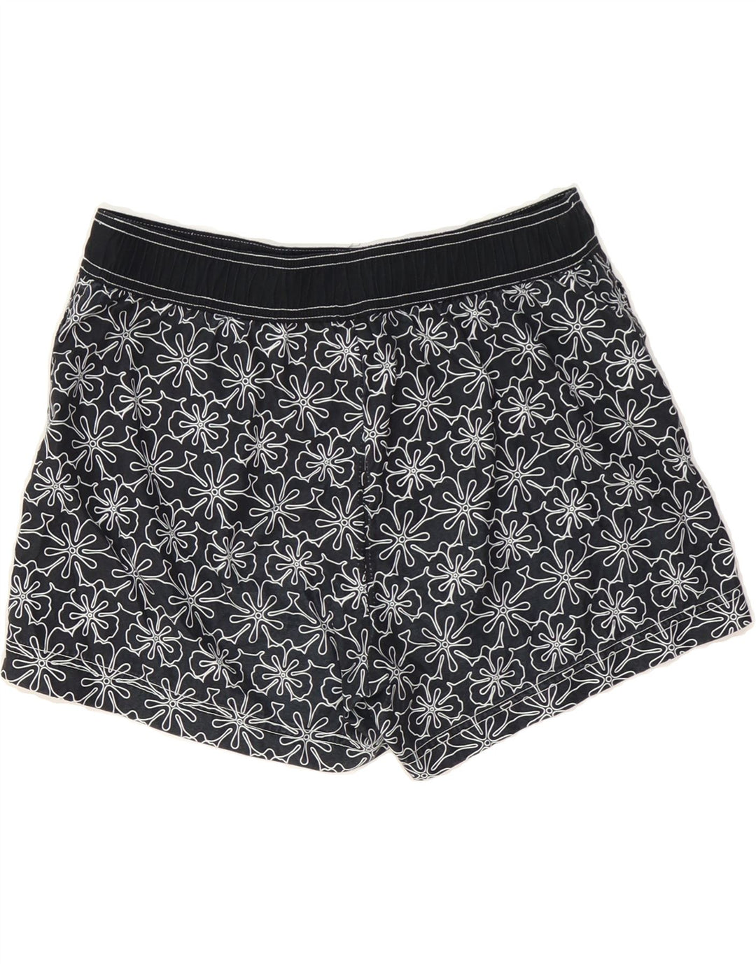 NIKE Womens Chino Shorts Medium W30 Black Floral Polyester Vintage Nike and Second-Hand Nike from Messina Hembry 