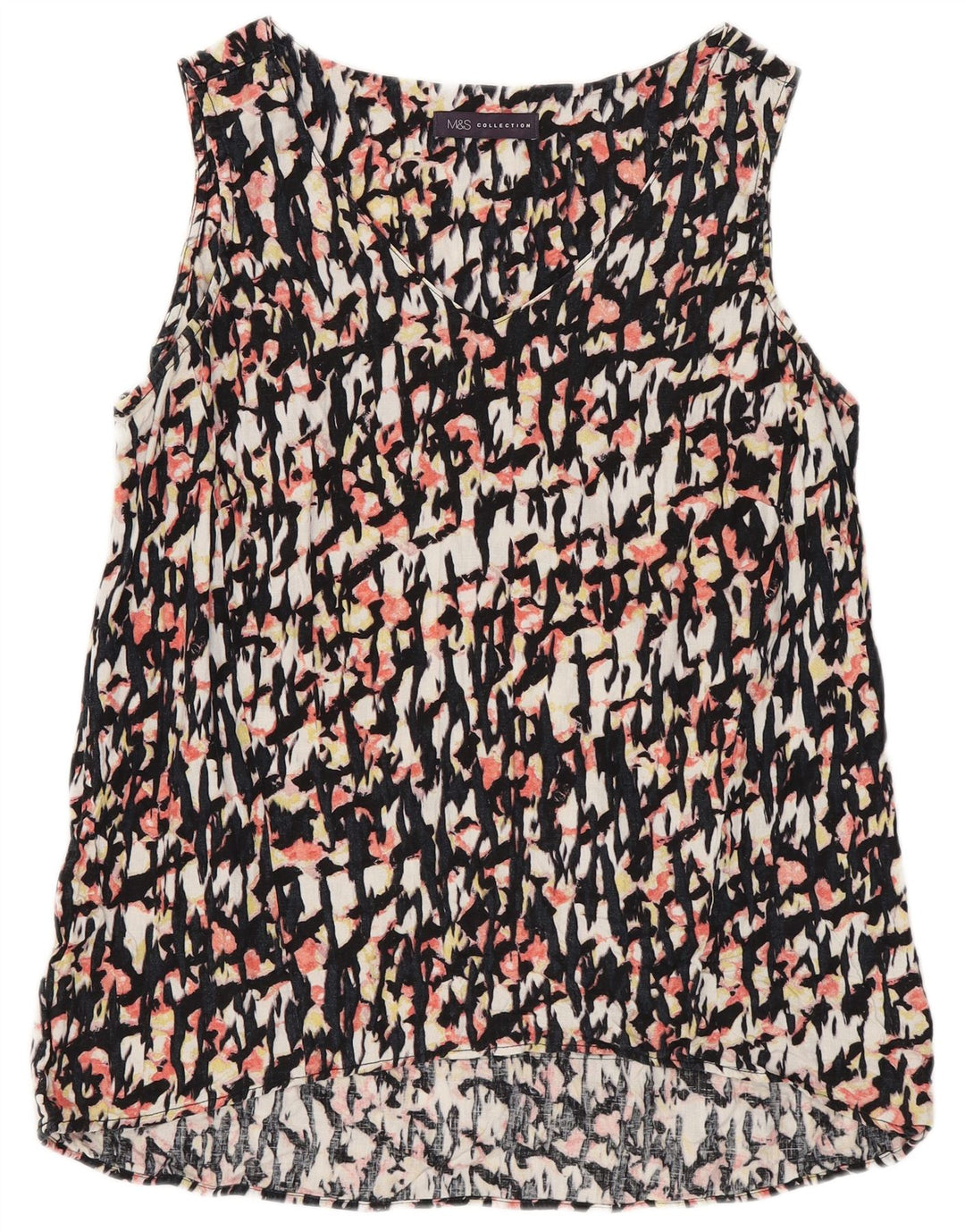 Marks & Spencer Camicetta da donna con motivo astratto Top UK 10 Small Multicolore