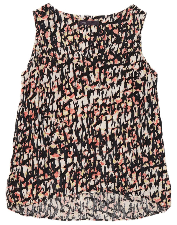 Marks & Spencer Damen-Blusenoberteil mit abstraktem Muster, UK 10, Größe S, mehrfarbig