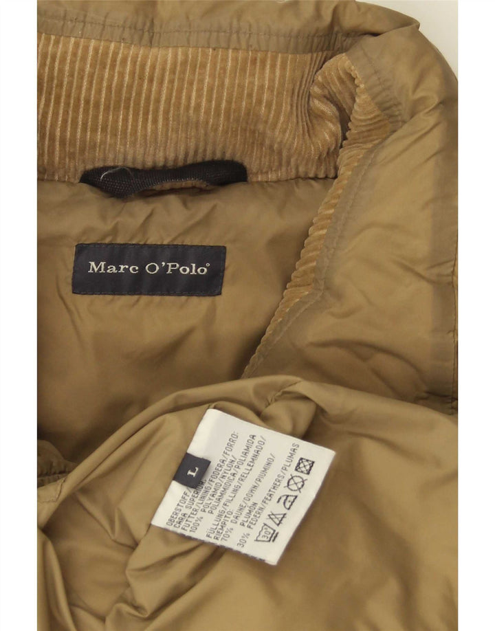 Marc O'Polo Mens Padded Gilet UK 40 Large Brown Polyamide