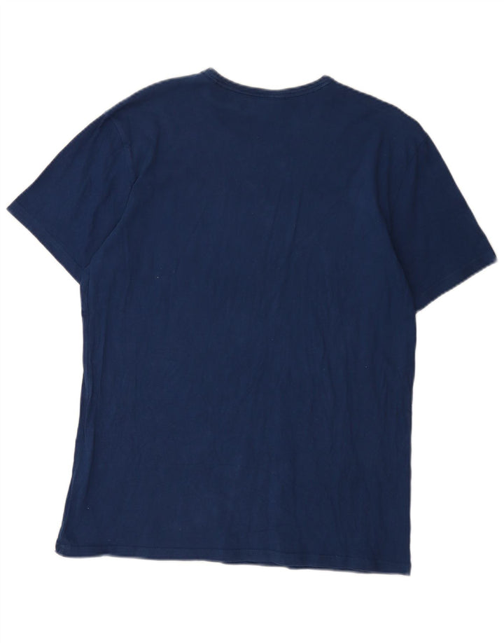 T-shirt grafica da uomo Calvin Klein Top in cotone blu navy medio