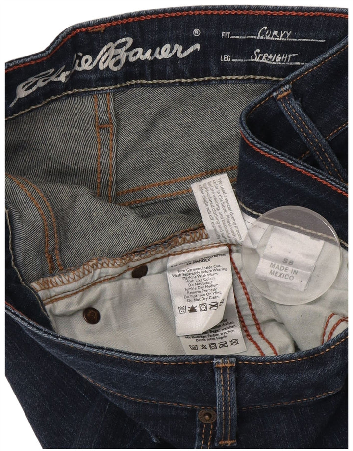 Eddie Bauer Womens Straight Jeans US 8 Medium W29 L29 Navy Blue Cotton