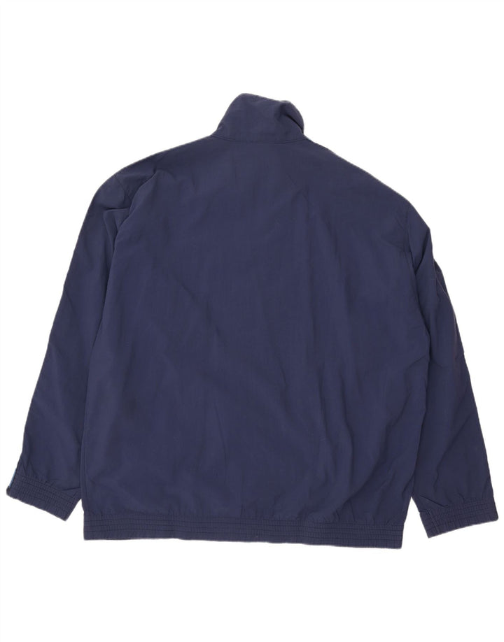 Asics Mens Graphic Tracksuit Top Jacket IT 44 XL Navy Blue
