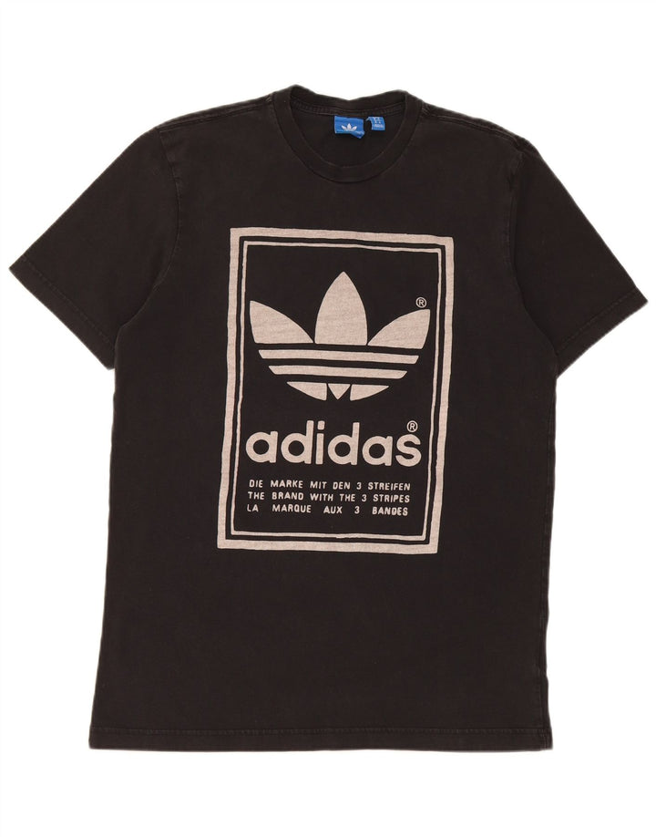 Adidas T-shirt graphique pour homme en coton noir moyen