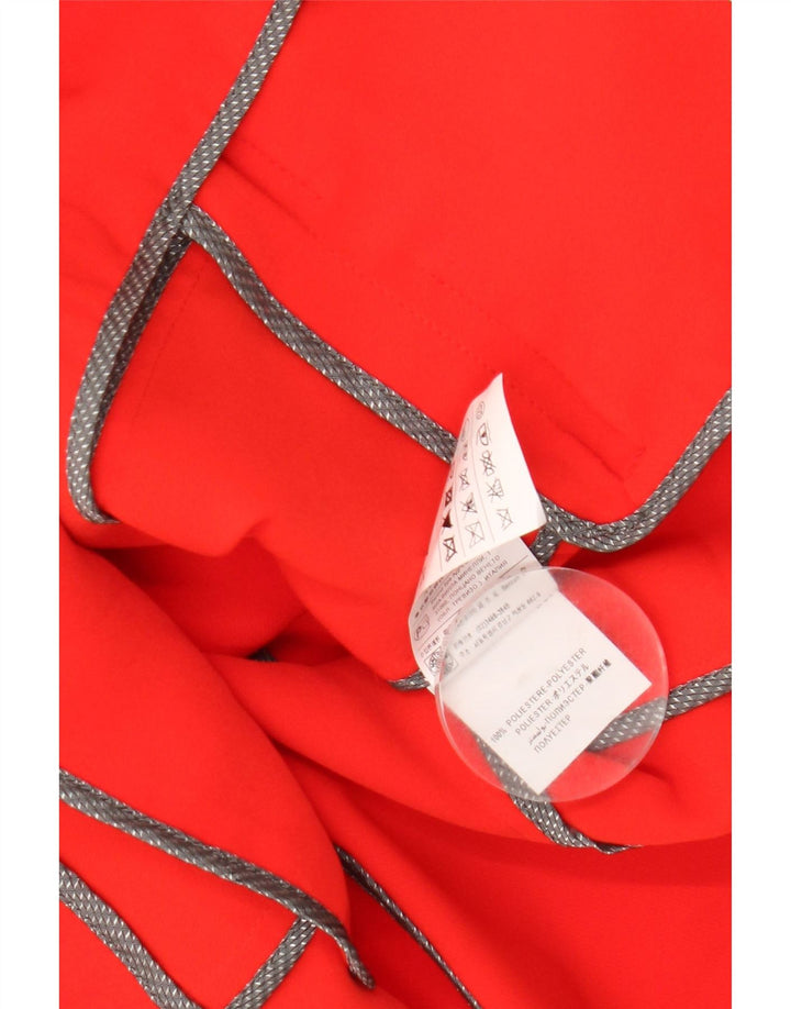 Sisley Dame 4 Button Blazer Jacket UK 10 Small Orange Polyester
