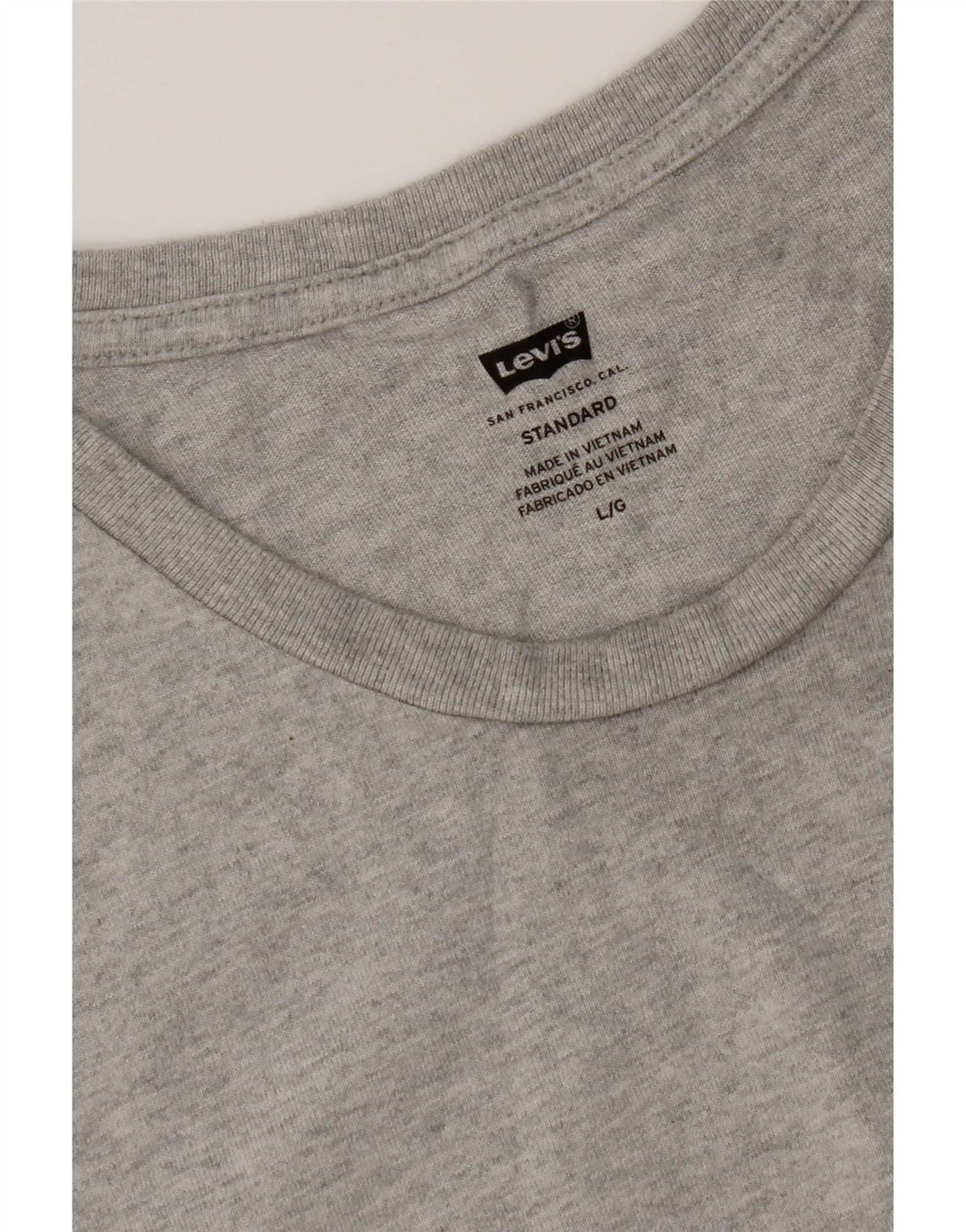 Levi's Herren T-Shirt Top Large Grau Baumwolle