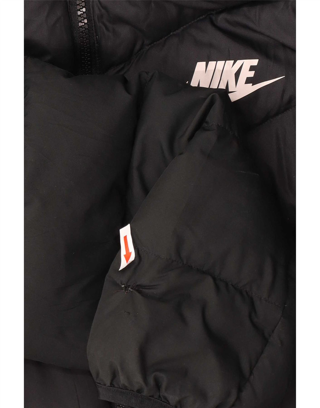 Giacca imbottita con cappuccio Nike da uomo UK 38 medio nero poliestere